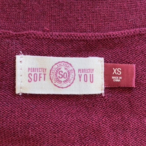 Varsity Striped Lightweight Soft Cardigan Sweater front pockets V-neck button up - Picture 7 of 11